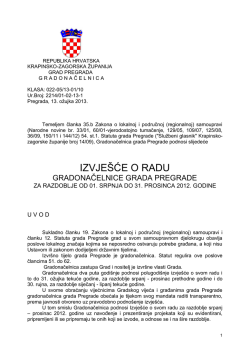 IZVJE&Scaron;ĆE O RADU