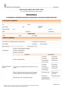 Nastavak izobrazbe za održivu uporabu pesticida