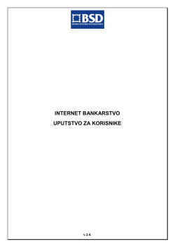 Uputstva za korisnike - Banka Splitsko