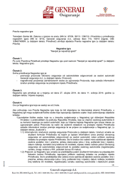 Pravila nagradne igre &bdquo;Navijač je najvažniji igrač!&ldquo;