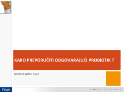 Preporuka i odabir adekvatnog probiotika (PDF)