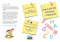 Predvje&scaron;tine čitanja i pisanja