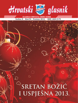 Glasnik 92 - Hrvatsko građansko društvo Crne Gore