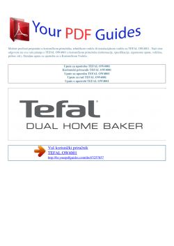 Upute za uporabu TEFAL OW4001
