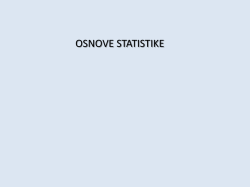 OSNOVE STATISTIKE