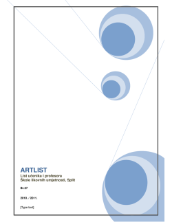 ARTLIST - &Scaron;kola likovnih umjetnosti Split