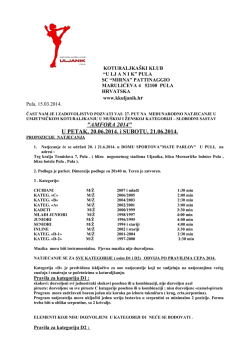 "AMFORA 2014" U PETAK, 20.06.2014. i SUBOTU, 21.06.2014.