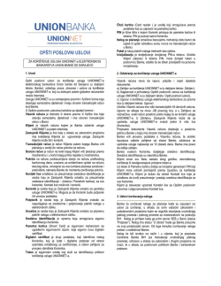 ZA KORI&Scaron;TENJE USLUGA UNIONNET