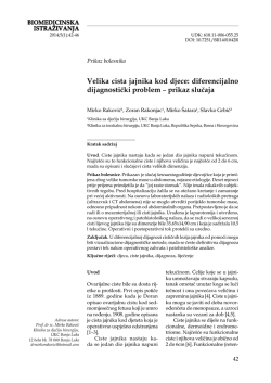 Velika cista jajnika kod djece