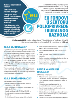 eu FondoVi u seKToru PoljoPriVrede i ruralnoG raZVoja!
