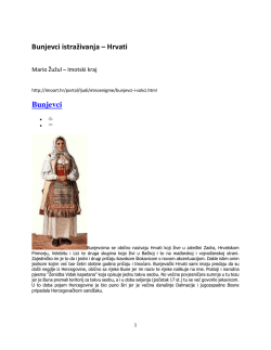 Bunjevci istraživanja – Hrvati Bunjevci
