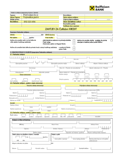 ZAHTJEV za čarobni kredit