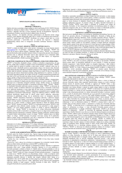 OPSTI USLOVI ZA PRUZANJE USLUGA Član 1