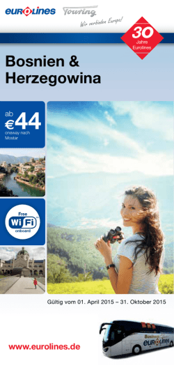 Fahrplan Bosnien-Herzegowina