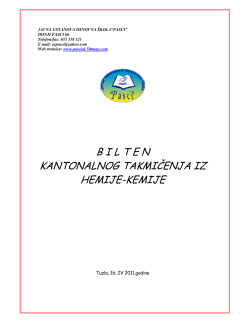 bilten sa kantonalnog takmičenja