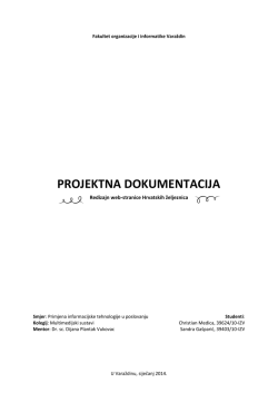 PROJEKTNA DOKUMENTACIJA