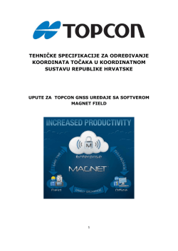 tehničke specifikacije za određivanje koordinata točaka u