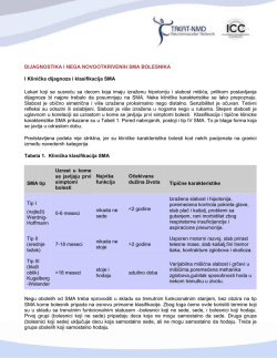 DIJAGNOSTIKA I NEGA NOVOOTKRIVENIH SMA - Treat-NMD