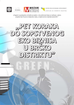 Pet koraka do sopstvenog eko biznisa u Brčko Distriktu