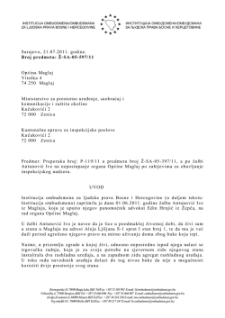 Sarajevo, 21.07.2011. godine. Broj predmeta: Ž-SA-05