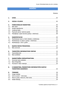 Plan i program rada za 2015.