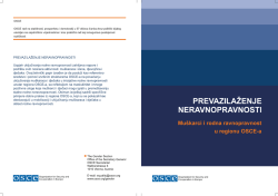 Prevazilaženje neravnopravnosti: Mu&scaron;karci i rodna ravnopravnost u