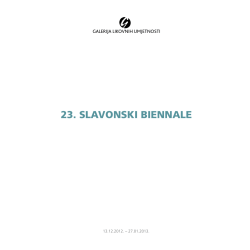 23. SLAVONSKI BIENNALE - Galerija likovnih umjetnosti, Osijek