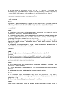 Poslovnik povjerenstva za provedbu natječaja