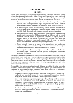5. E-OSIGURANJE 5.1. UVOD