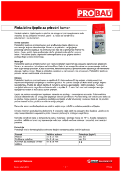 Fleksibilno ljepilo za prirodni kamen