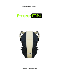 KENGURU FREE ON 2 V 1 NAVODILA ZA UPORABO