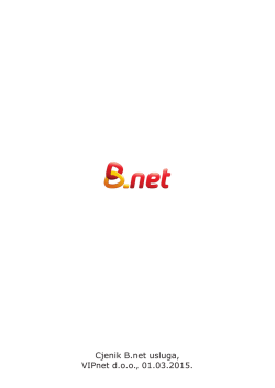 Cjenik B.net usluga, VIPnet d.o.o., 01.03.2015.