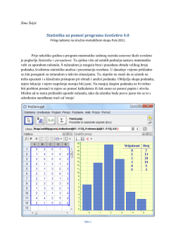 Statistika uz pomoć programa GeoGebra 4.0