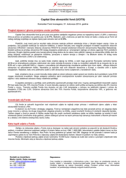 Mjesečno izvje&scaron;će C1