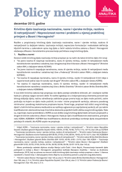 memo_procesuiranje krivičnih djela