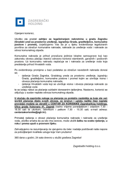 Obavijest možete preuzeti ovdje