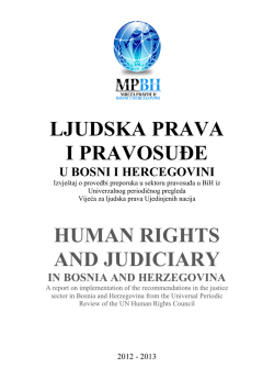 Ljudska prava i pravosuđe u BiH 2012/2013