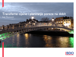 Prezentacija - BDO Transferne cijene