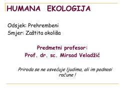 HUMANA EKOLOGIJA