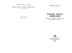 ČOVJEK JEDNE DIMENZIJE