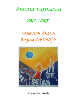 5. BOGUMIL TONI, PODATCI, UVJETI, ORGANIZACIJA
