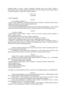 Odluka o grobljima - Komunalac Čepin doo