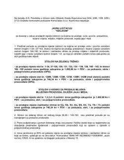 LICITACIJA-obavijest - stolovi 2015.