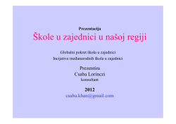 &Scaron;kole u zajednici u na&scaron;oj regiji