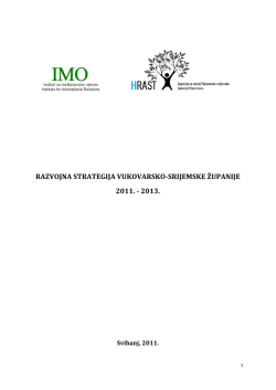 razvojna strategija vukovarsko-srijemske županije 2011