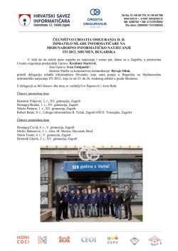 Croatia Osiguranje ispratilo hrvatske učenike na natjecanje