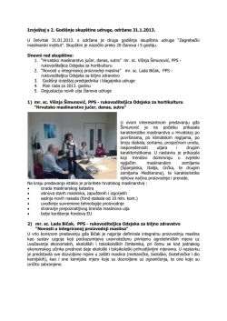 Izvje&scaron;taj s 2. Godi&scaron;nje skup&scaron;tine udruge, održane 31.1.2013. U