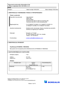 Sigurnost proizvoda informativni list