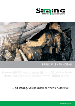 od 1978.g. Va&scaron; pouzdan partner u rudarstvu