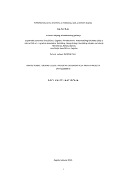 Arhitektonski, javni, anonimni, za realizaciju, opći, u jednom stupnju